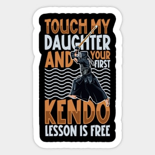 Don't touch my daughter - Kendo Sticker